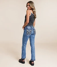 Mid-Rise Cropped Straight Stretch Jean