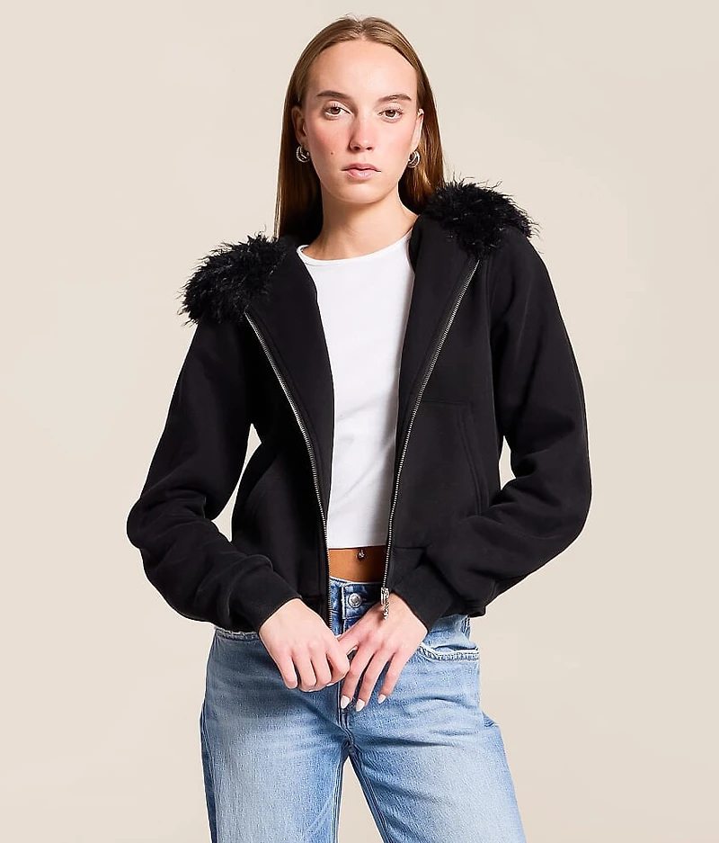 Glitz Faux Fur Hoodie