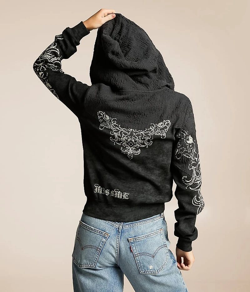 Rhinestone Washed Hoodie