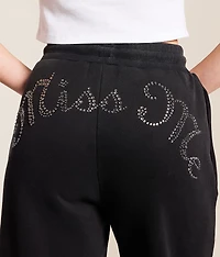 Glitz Wide Leg Track Sweatpant