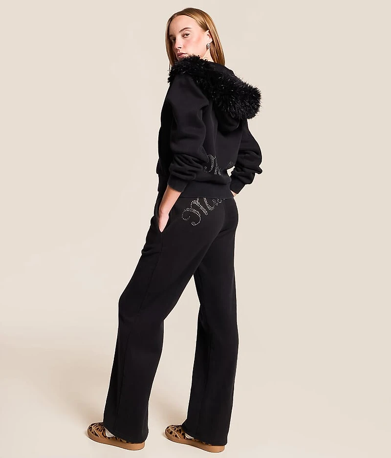Glitz Wide Leg Track Sweatpant