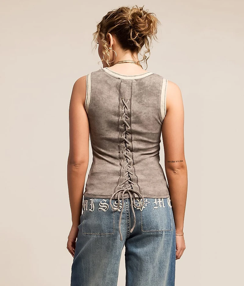 Glitz Lace-Up Tank Top