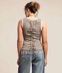 Glitz Lace-Up Tank Top