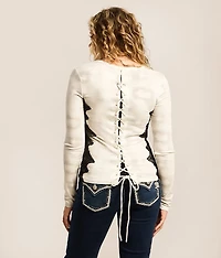 Lace Applique Washed Top