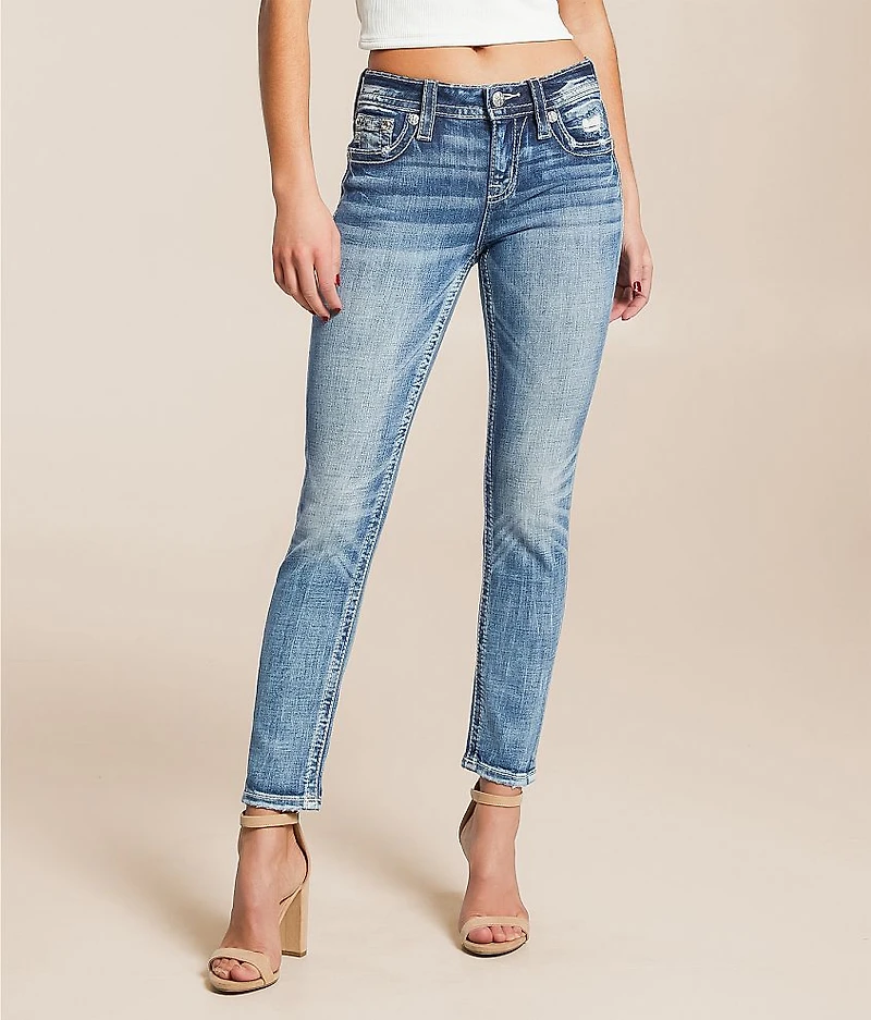 Mid-Rise Ankle Skinny Stretch Jean