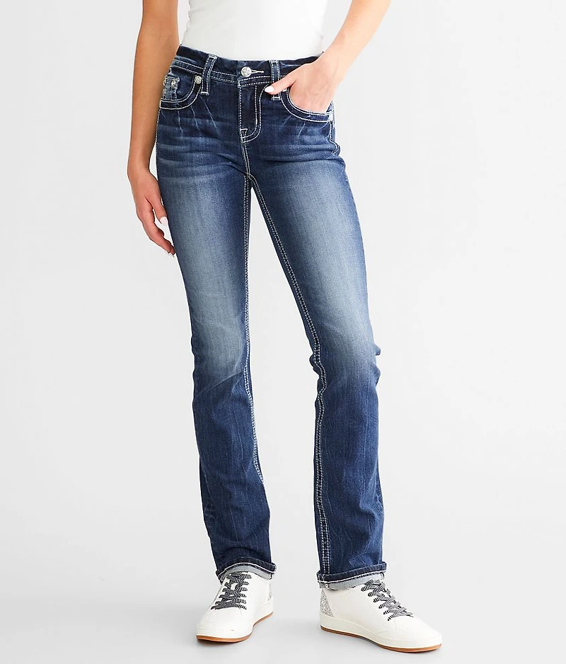 Mid-Rise Straight Stretch Jean