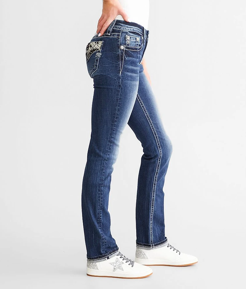 Mid-Rise Straight Stretch Jean