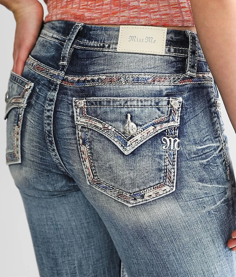 Curvy Mid-Rise Cuffed Stretch Capri Jean