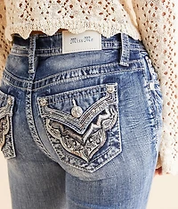 Mid-Rise Straight Stretch Cuffed Jean
