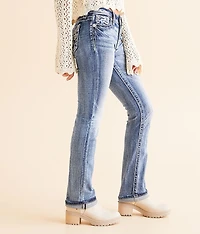 Mid-Rise Straight Stretch Cuffed Jean