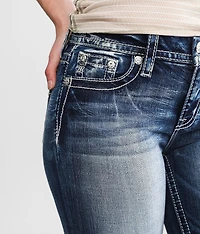 Curvy Mid-Rise Cuffed Stretch Capri Jean