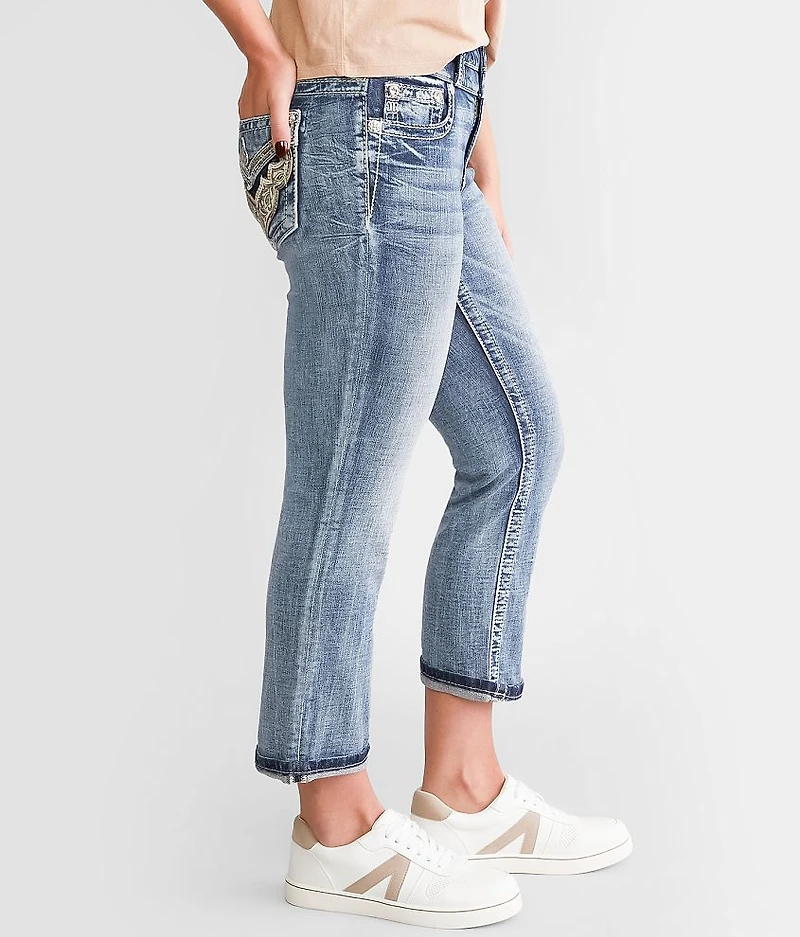 Curvy Cuffed Stretch Capri Jean