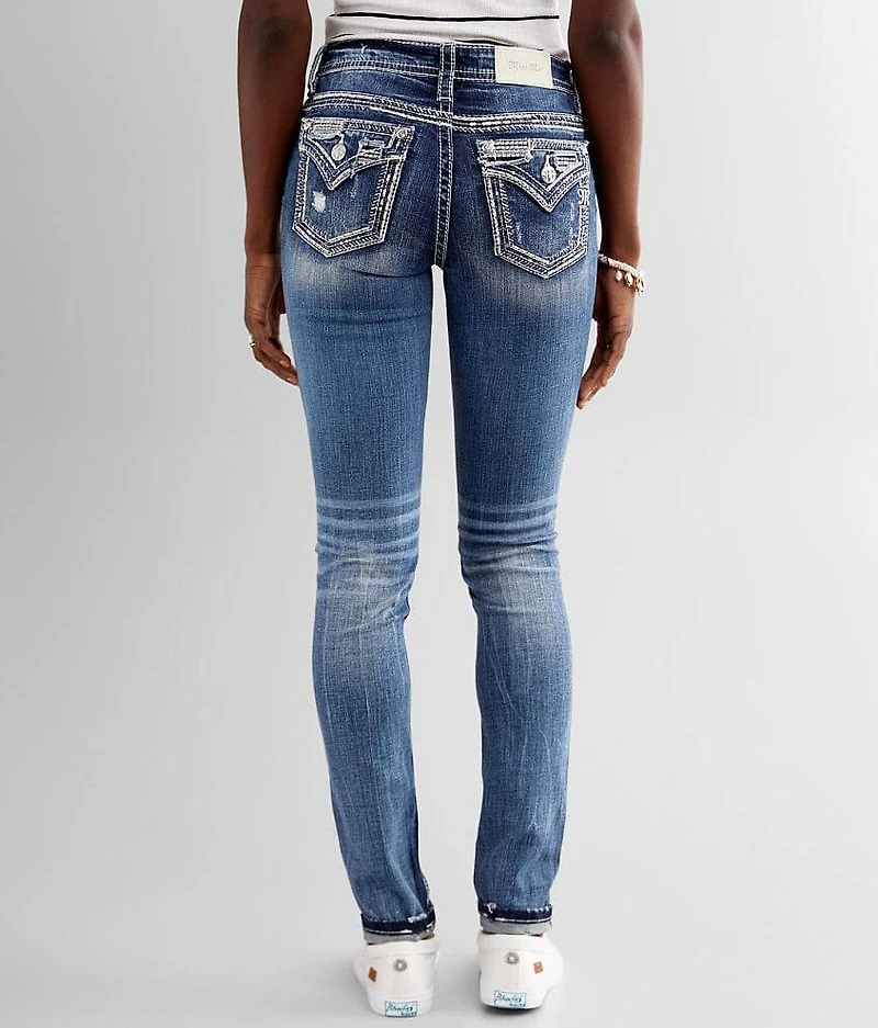Mid-Rise Skinny Stretch Cuffed Jean