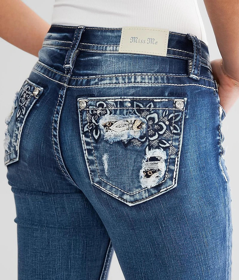 Curvy Mid-Rise Cuffed Stretch Capri Jean