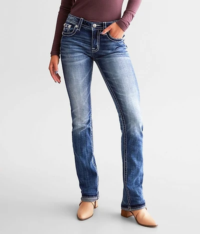 Mid-Rise Straight Stretch Jean