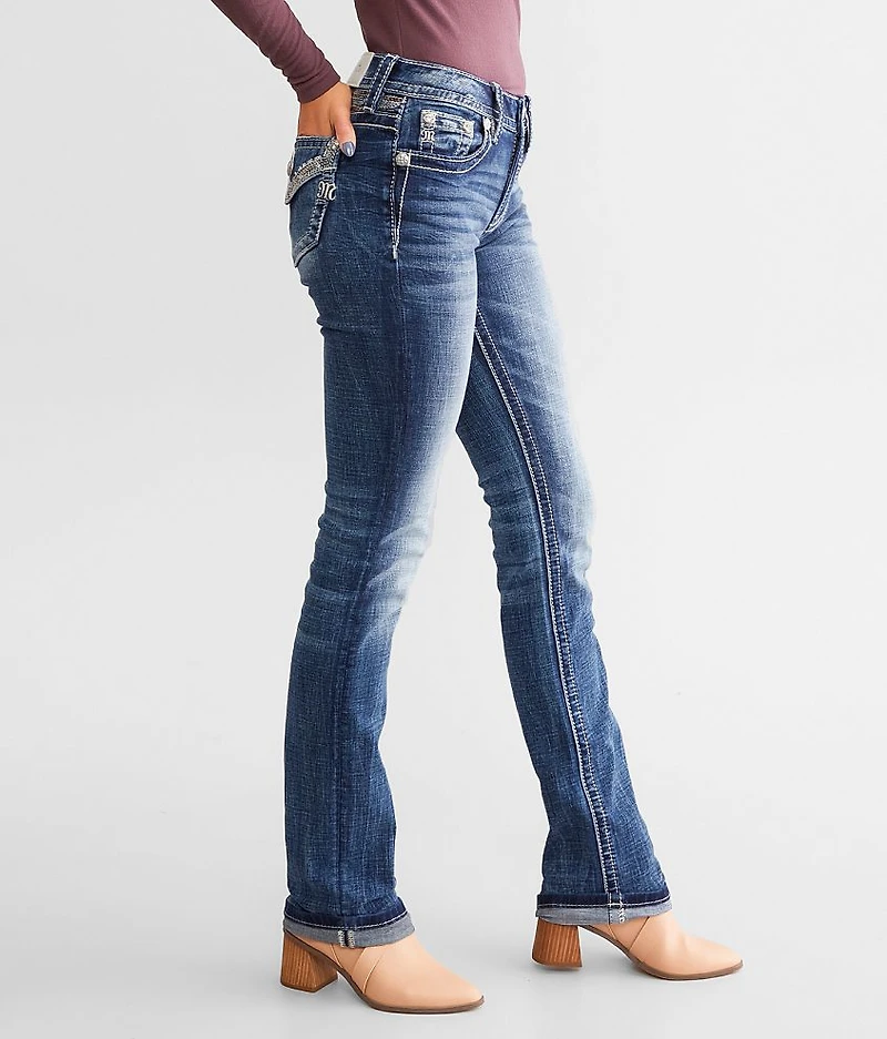 Mid-Rise Straight Stretch Jean