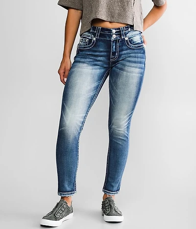 Mid-Rise Ankle Skinny Stretch Jean