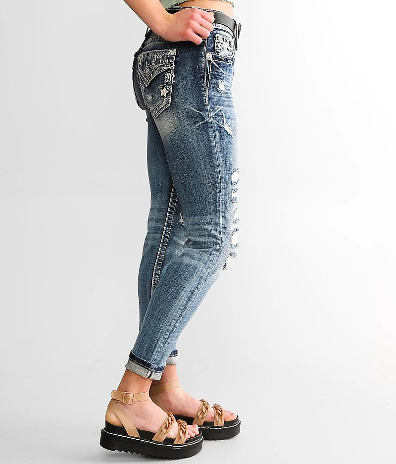 Mid-Rise Ankle Skinny Stretch Jean