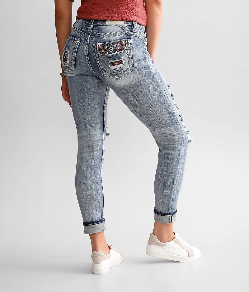 Mid-Rise Ankle Skinny Stretch Jean