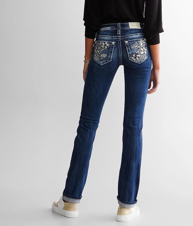 Mid-Rise Straight Stretch Jean