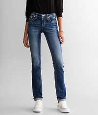 Mid-Rise Straight Stretch Jean