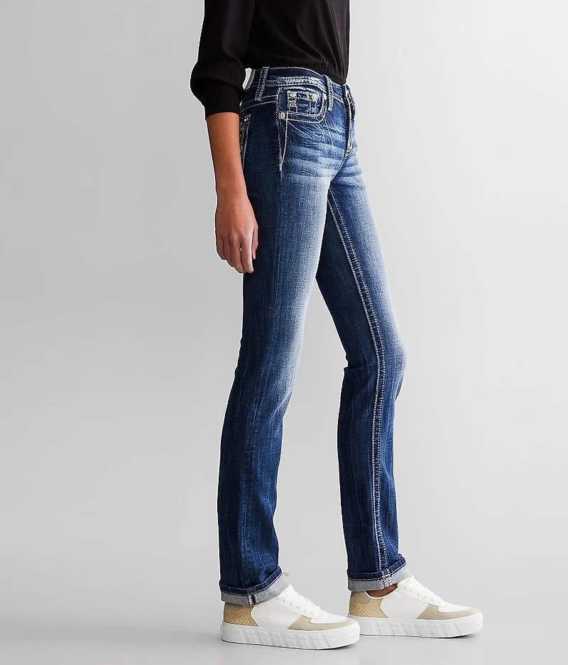 Mid-Rise Straight Stretch Jean