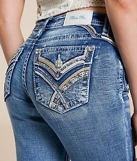 Mid-Rise Cuffed Stretch Capri Jean