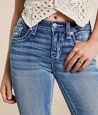 Mid-Rise Cuffed Stretch Capri Jean