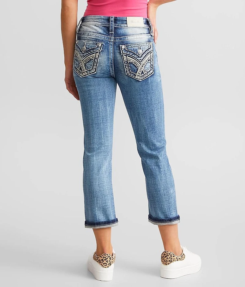 Cuffed Stretch Capri Jean