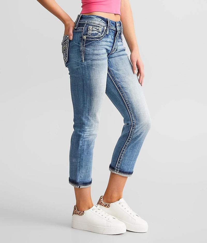 Cuffed Stretch Capri Jean
