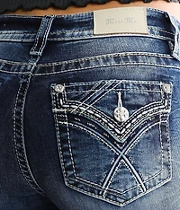 Curvy Mid-Rise Cuffed Stretch Capri Jean