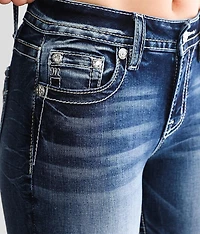 Curvy Mid-Rise Cuffed Stretch Capri Jean
