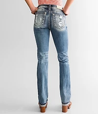 Mid-Rise Straight Stretch Cuffed Jean