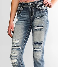 Mid-Rise Straight Stretch Cuffed Jean