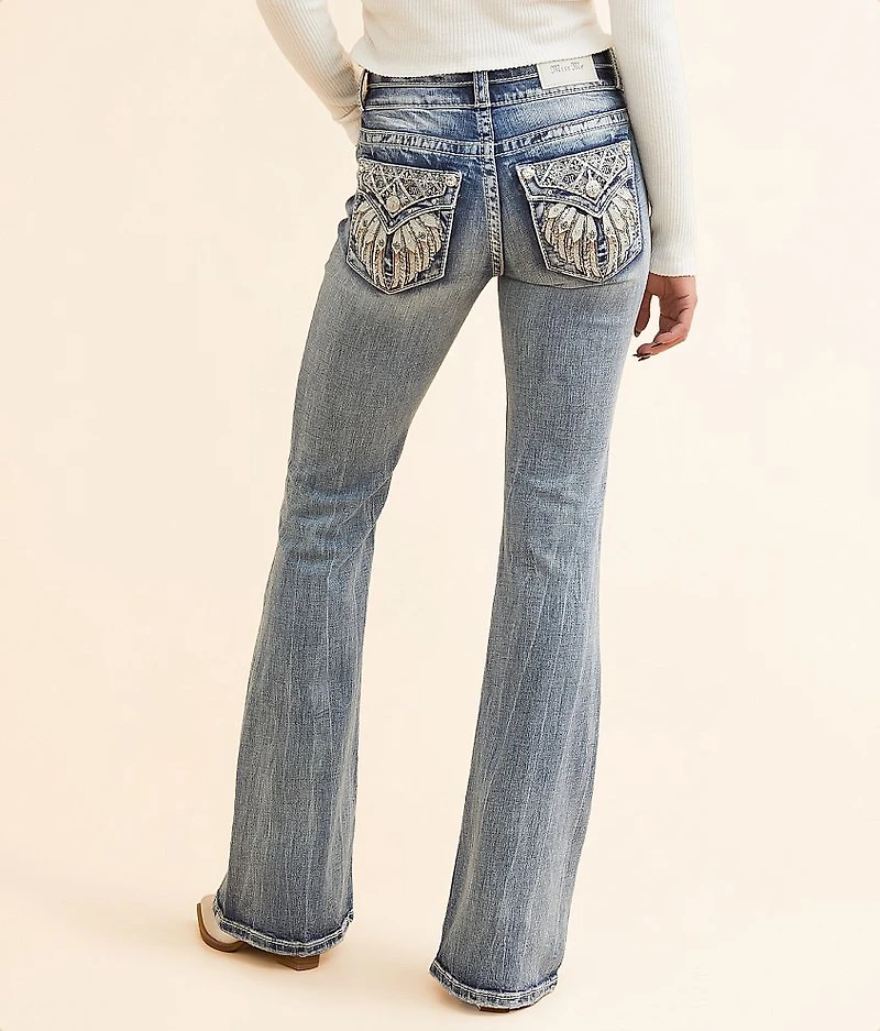 Mid-Rise Flare Stretch Jean