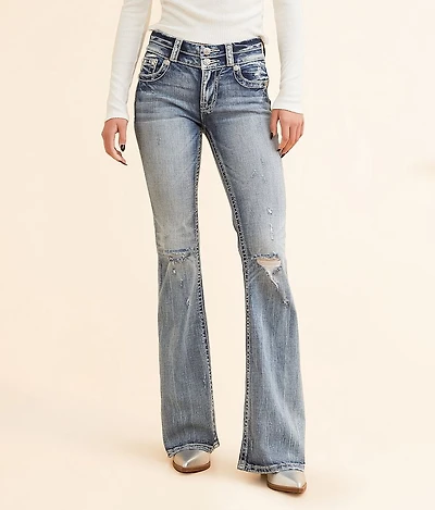 Mid-Rise Flare Stretch Jean