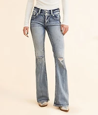 Mid-Rise Flare Stretch Jean