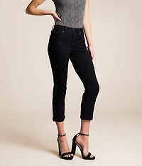 Mid-Rise Capri Stretch Cuffed Jean