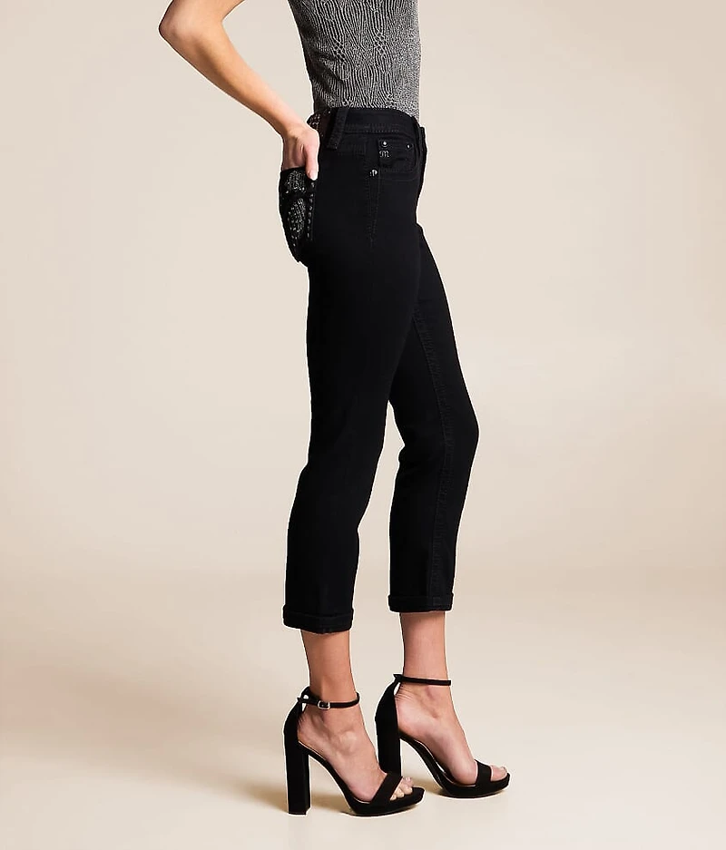 Mid-Rise Capri Stretch Cuffed Jean