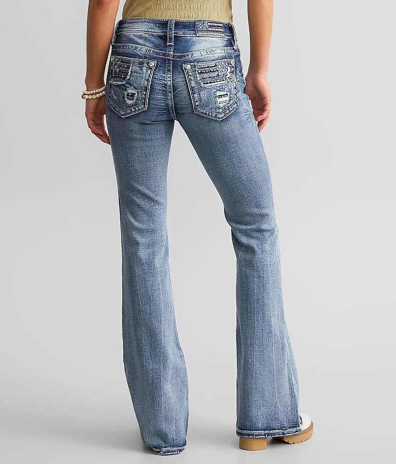Mid-Rise Flare Stretch Jean