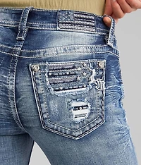 Mid-Rise Flare Stretch Jean