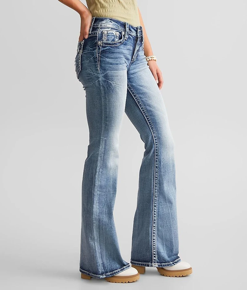 Mid-Rise Flare Stretch Jean