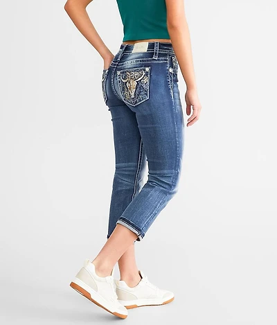 Cuffed Stretch Capri Jean