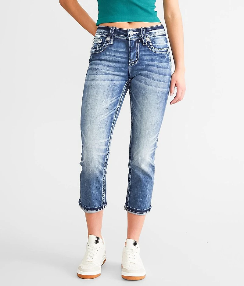 Cuffed Stretch Capri Jean