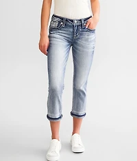 Cuffed Stretch Capri Jean