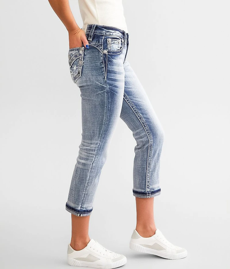 Cuffed Stretch Capri Jean
