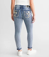 Curvy Mid-Rise Cuffed Ankle Skinny Stretch Jean