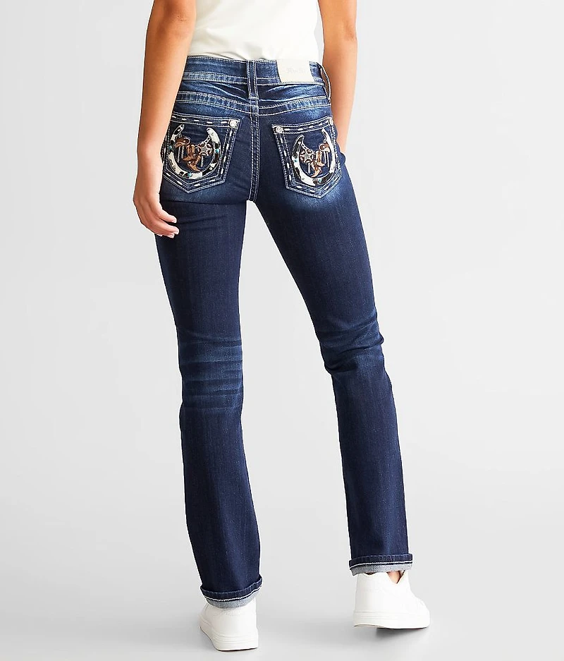 Mid-Rise Straight Stretch Jean