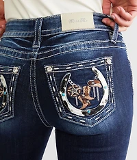Mid-Rise Straight Stretch Jean