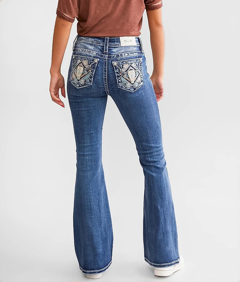 Mid-Rise Flare Stretch Jean